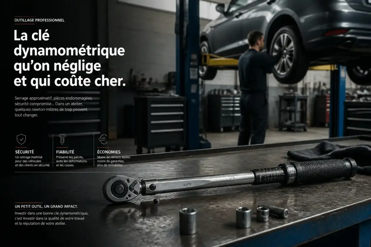 Outillage professionnel de mécanique auto : la clé dynamométrique qu'on néglige et qui coûte cher